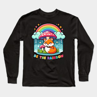 Mystic Rainbow Fox Shelter Long Sleeve T-Shirt